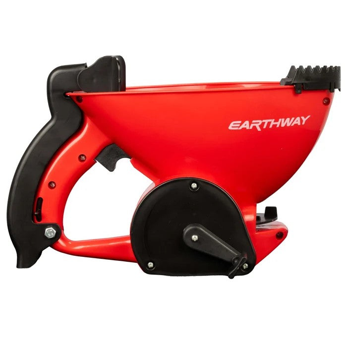 EarthWay 16014 4 lb contractor hand spreader with ergonomic arm and scoop, for spot seeding hard-to-reach areas