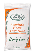 Lifetyme Pro Turf Hardy Lawn Mixture bag, a drought-tolerant low-maintenance grass seed for non-irrigated lawns, roadsides, and utility strips