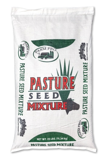 Lifetyme Farm Pro Pasture Seed Mixture bag, a durable cost-effective grass seed blend for livestock grazing, farm pastures, and forage use