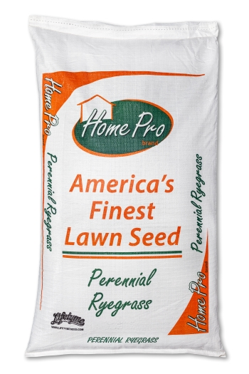 Lifetyme Home Pro Perennial Ryegrass bag, a fast-germinating wear-tolerant grass seed for spring and fall lawn seeding and high-traffic yards