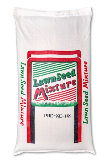 Lifetyme Pre-Me-Um Mixture bag, a premium dark green fine turf grass seed for high-profile commercial sites, cemeteries, and upscale residential lawns