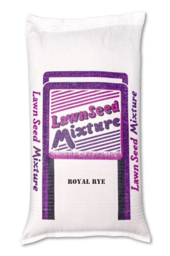 Lifetyme Royal Rye Perennial Ryegrass blend bag, a fast-establishing dark green turf seed for athletic fields, sports turf, and high-traffic sites