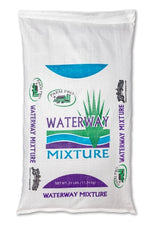 Lifetyme Farm Pro Waterway Mixture bag, a deep-rooting erosion control grass seed for waterways, drainage channels, slopes, and field borders